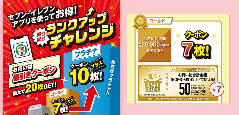 「ランクアップチャレンジ」キャンペーンで目指せプラチナ！お買い物値引きクーポンが貰える